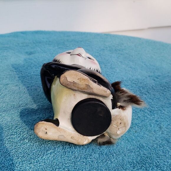 Adorable Vintage 1950s Porcelain Skunk Bank - Picture 5 of 9